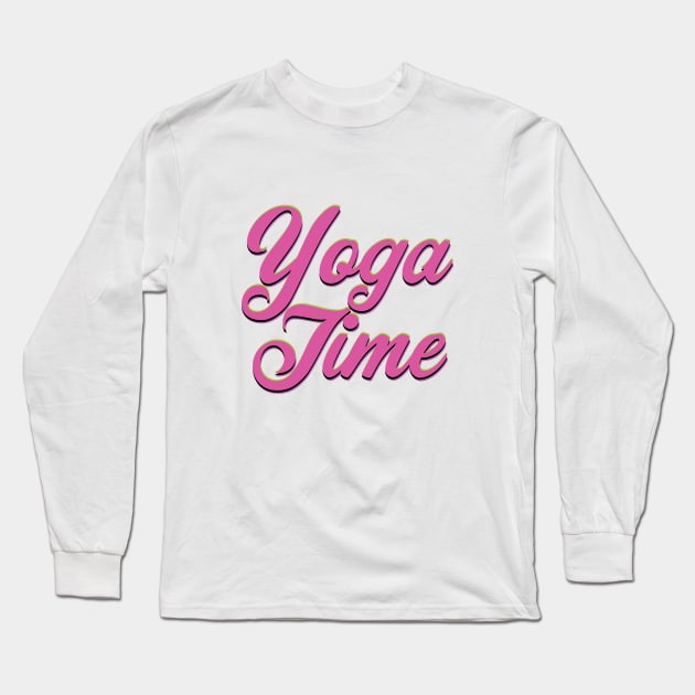 Yoga Time Long Sleeve T-Shirt by nickemporium1